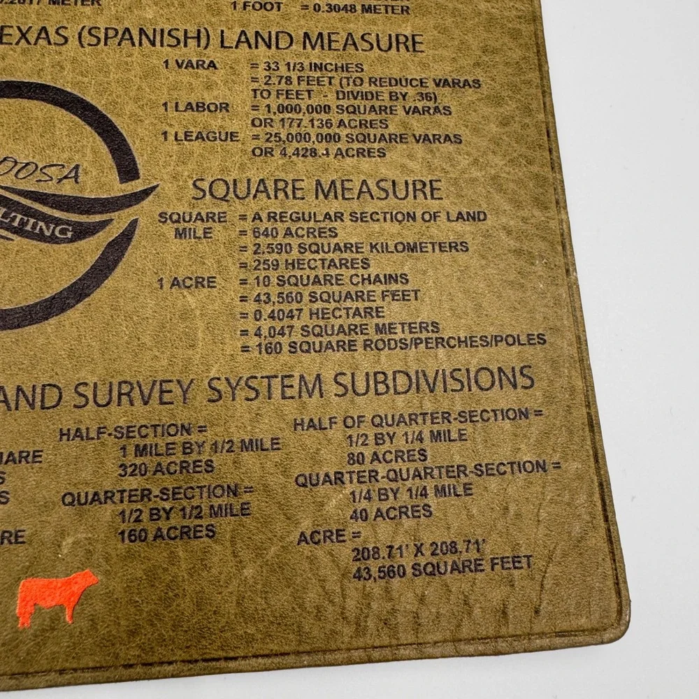 Coosa Consulting Land Survey Reference Mouse Pad Texas Spanish Measure Tan